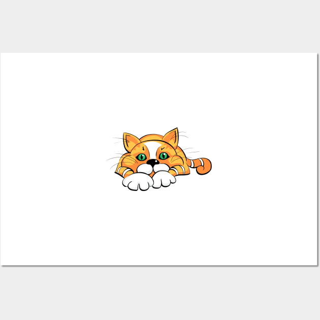 orange cat Wall Art by kavalenkava